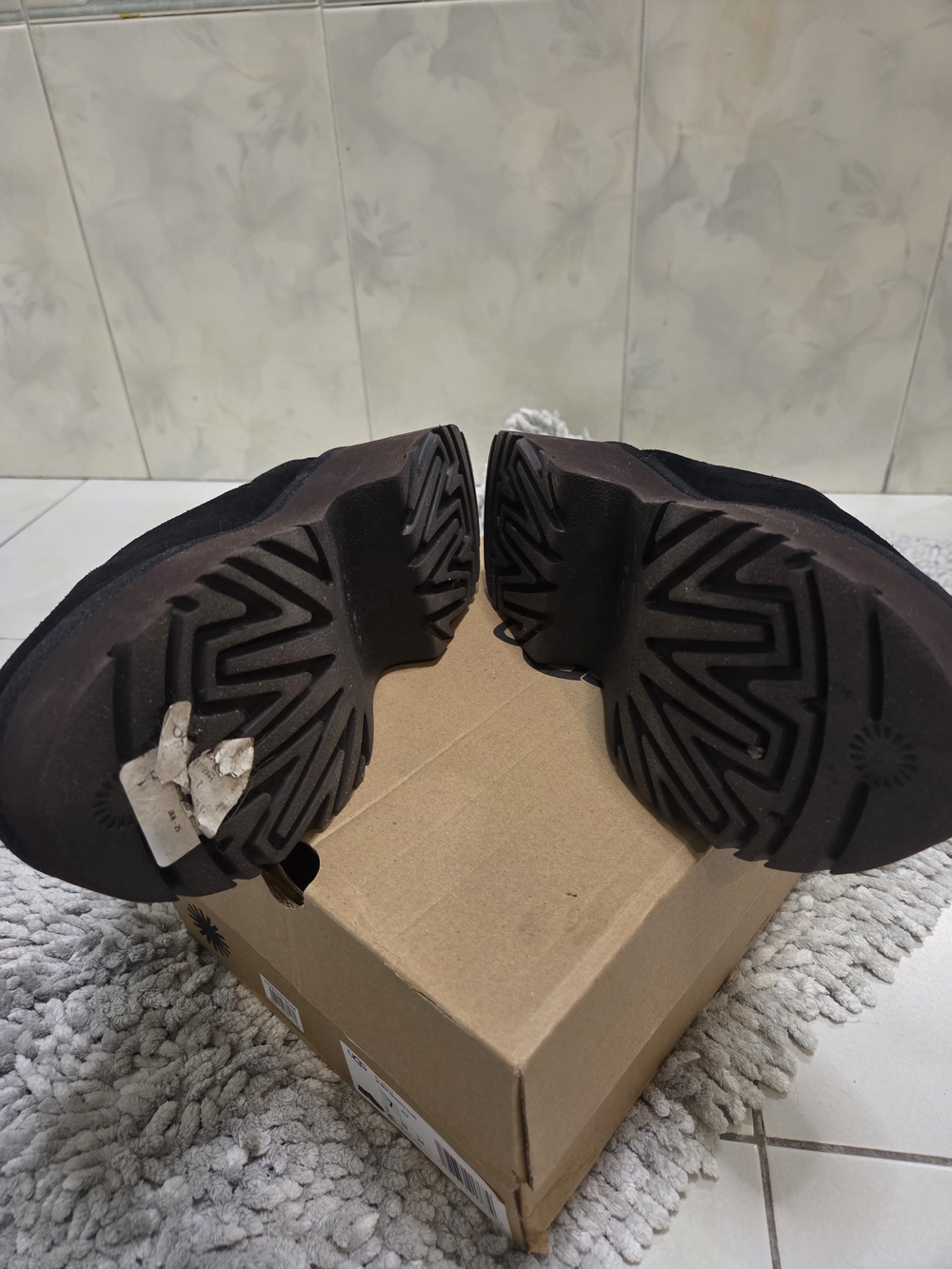 UGG Black Suede Platform Clog Mules - Picture 3 of 3